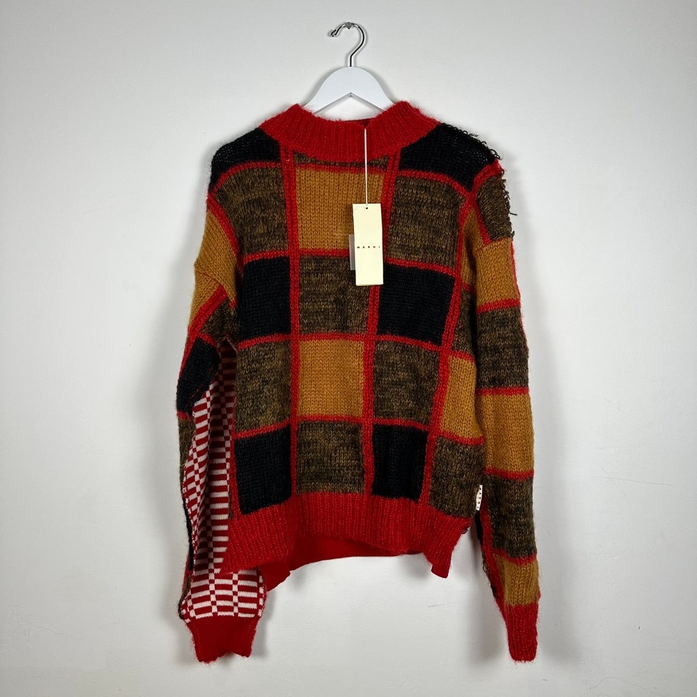 Marni Virgin Wool/Mohair Patchwork Sweater